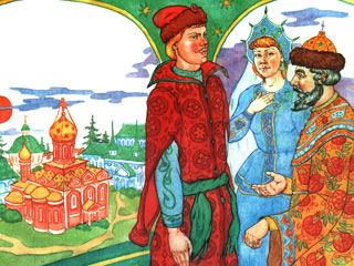 стал работник перед царским лицом молодец-молодцом