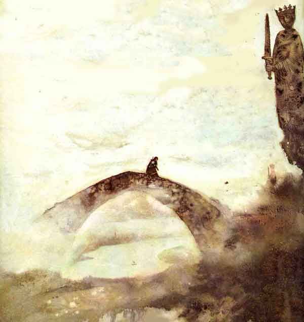 дошел он до круглого холма