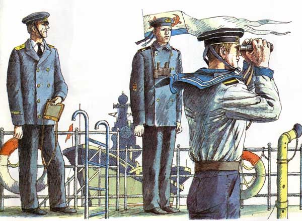 Матросы на флоте носят бескозырки