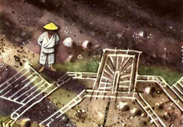 план дворца на песке