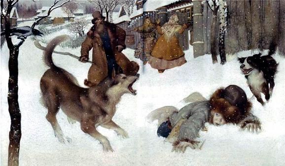 Филипок стал кричать, споткнулся и упал