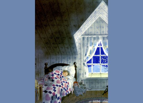 накануне Рождества, в одном доме все спали