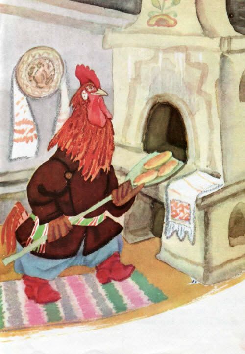 Испеклись пироги, петушок их вынул