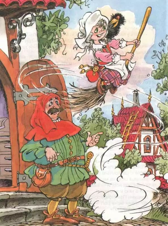 Метла взлетела в небеса вместе с Бабой-Ягой и вороном