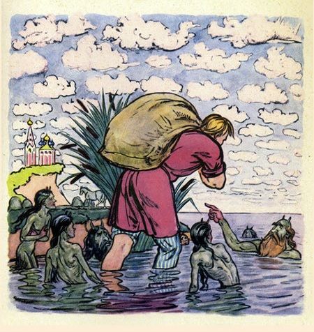 на Балду взвалили мешок