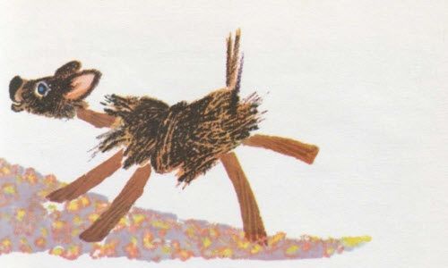 бычок-третьячок, из соломы сделан, смолой осмолен