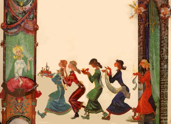 Сто четырнадцать служанок к ней вбегают спозаранок