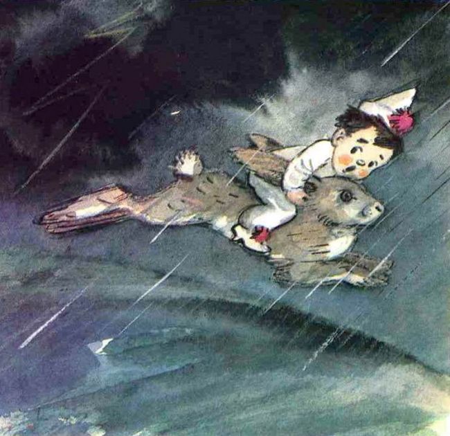 Я споткнулся о спящего зайца, схватил его за уши, и мы помчались